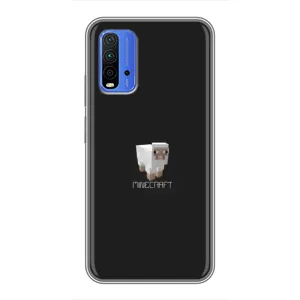 Чехол Майнкрафт на Xiaomi Redmi 9T (AlphaPrint) Minecraft (Овечка Майнкрафт)