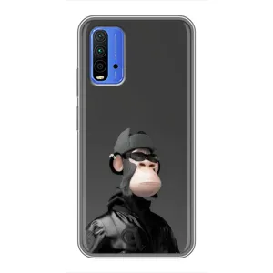 Чехлы с Обезьянами NFT для Xiaomi Redmi 9T (AlphaPrint) (стильная обезьяна NFT)