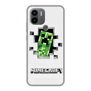 Чехол Майнкрафт на Xiaomi Redmi A1 Plus (AlphaPrint) Minecraft (крипер Майнкрафт)