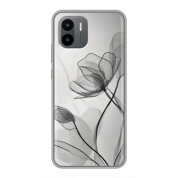 Чохол з принтом «Чорні квіти» для Xiaomi Redmi A1