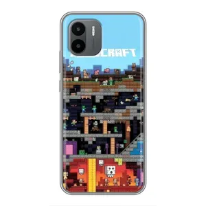 Чохол Майнкрафт на Xiaomi Redmi A1 (AlphaPrint) Minecraft (фон Minecraft)