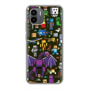 Чохол Майнкрафт на Xiaomi Redmi A1 (AlphaPrint) Minecraft (Колаж Майнкрафт)