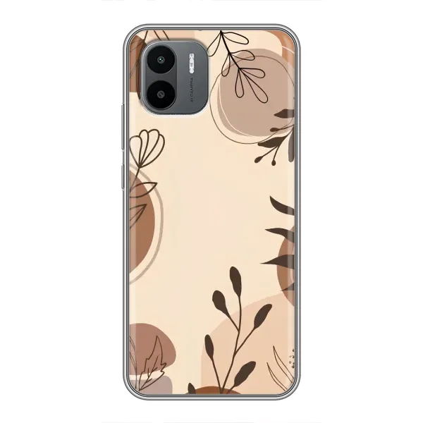 Чохол з принтом «Коричневі квіти» для Xiaomi Redmi A1