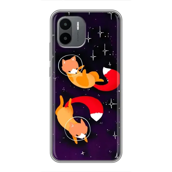Чехол с принтом «Лисички космонавты» для Xiaomi Redmi A1 Чехол с принтом «Лисички космонавты» для Xiaomi Redmi A1