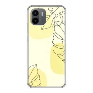 Силконовий чохол з принтом в квітах на Xiaomi Redmi A1 (Жовта монстера арт)
