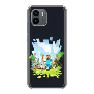 Чохол Майнкрафт на Xiaomi Redmi A1 (AlphaPrint) Minecraft (персонажі Minecraft)