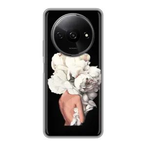 Чехлы (ART) Цветы на Xiaomi Redmi A3 (VPrint) (Белые цветы)