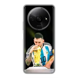 Чехлы для Xiaomi Redmi A3 (Leo чемпион) (AlphaPrint) (Кубок Месси)