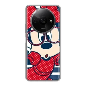 Эксклюзивный чехол для Xiaomi Redmi A3 (AlphaPrint - Мультяшные) (Маус в очках)