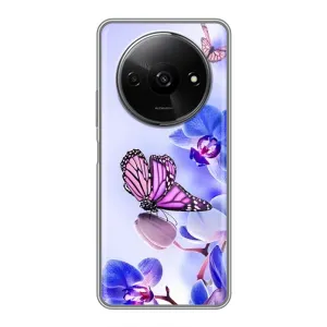 Чехлы с Цветами для Xiaomi Redmi A3x (VPrint) (Бабочка на цветочке)