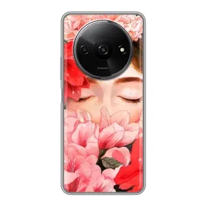 Чехлы (ART) Цветы на Xiaomi Redmi A3x (VPrint) (Глаза в цветах)