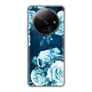 Чехлы (ART) Цветы на Xiaomi Redmi A3x (VPrint) (Голубые Бутоны)