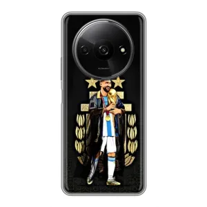 Чехлы для Xiaomi Redmi A3x (Leo чемпион) (AlphaPrint) (Месси Король)