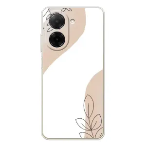 Силиконовый чехол с принтом в цветах на Xiaomi Redmi A5 (Нюдовая веточка абстракция)
