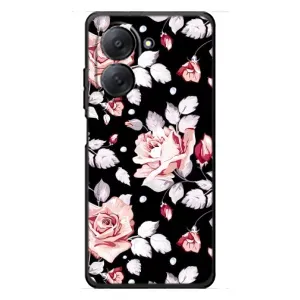 Чехлы с Цветами для Xiaomi Redmi A7 (VPrint) (Цветочки на черном)