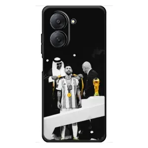 Чехлы для Xiaomi Redmi A7 (Leo чемпион) (AlphaPrint) (Месси в накидке)