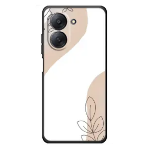 Силиконовый чехол с принтом в цветах на Xiaomi Redmi A7 (Нюдовая веточка абстракция)