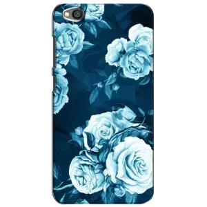 Чехлы (ART) Цветы на Xiaomi Redmi Go (VPrint) (Голубые Бутоны)
