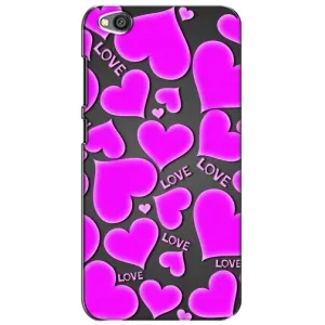Чехлы для любимой на Редми Го (VPrint) (Pink hearts)