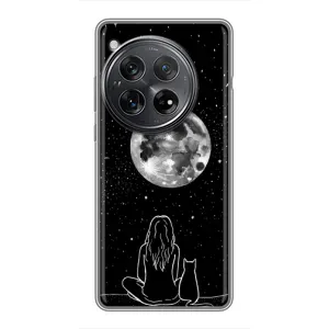 Чехол с рисунком кот на Xiaomi Redmi K80 (Девушка с котом)