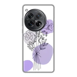Силиконовый чехол с принтом в цветах на Xiaomi Redmi K80 (Букет фиолетовая абстракция)