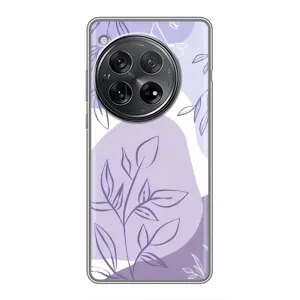 Силиконовый чехол с принтом в цветах на Xiaomi Redmi K80 (Фиолетовые листья абстракция)