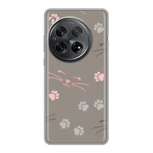 Чехол с рисунком кот на Xiaomi Redmi K80 (Лапы и усы)