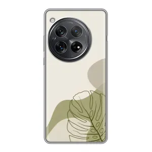 Силиконовый чехол с принтом в цветах на Xiaomi Redmi K80 (Зеленая монстера дизайн)