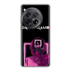 Чехол Гра в кальмара для Xiaomi Redmi K80 (Неоновый охранник игры)