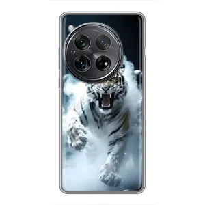 Чохол з картинкою 'Хижаки' для Xiaomi Redmi K80 (Білий тигр у диму)