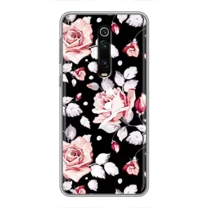 Чехлы с Цветами для Xiaomi Mi 9T Pro (VPrint) (Цветочки на черном)