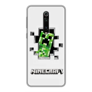 Чехол Майнкрафт на Xiaomi Mi 9T Pro (AlphaPrint) Minecraft (крипер Майнкрафт)