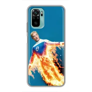 Чохол з принтом Фантастична четвірка для Xiaomi Redmi Note 10 5G (Людина-факел у вогні)