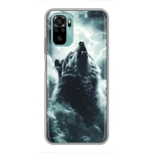 Чехол с картинкой «Хищники» для Xiaomi Redmi Note 10 5G (Волк в облаках)