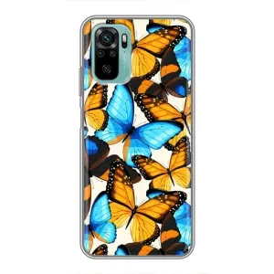 Чехол с принтом для Сяоми Редми Ноут 10 5G - (Прикольные) (AlphaPrint) (Яркие бабочки)