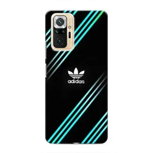 Чехлы Адидас для Xiaomi Redmi Note 10 Pro (AlphaPrint) (Адидас с полосами)