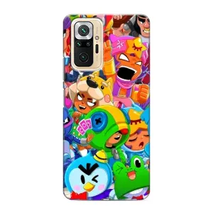 Чехол с принтом «герои Бравл Старс» для Xiaomi Redmi Note 10 Pro