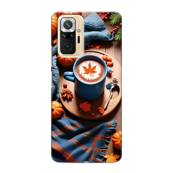 Чохол з принтом «Кава і гарбузики» для Xiaomi Redmi Note 10 Pro