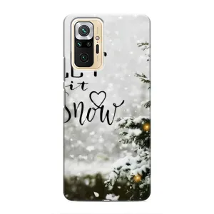 Новогодние, Праздничные Чехлы для Xiaomi Redmi Note 10 Pro - 2024 год (Let it snow)
