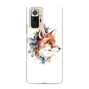 Чехол с принтом «Лисичка в цветочках» для Xiaomi Redmi Note 10 Pro