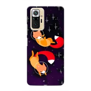Чехол с принтом «Лисички космонавты» для Xiaomi Redmi Note 10 Pro