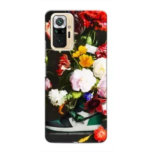 Чохол з принтом «Nike цветы» для Xiaomi Redmi Note 10 Pro
