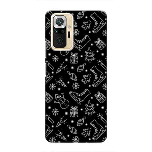 Новогодние, Праздничные Чехлы для Xiaomi Redmi Note 10 Pro - 2024 год (Новогодний фон)