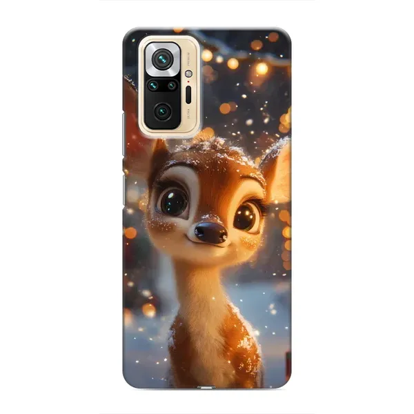 Чохол з принтом «Оленятко серед гірлянд» для Xiaomi Redmi Note 10 Pro