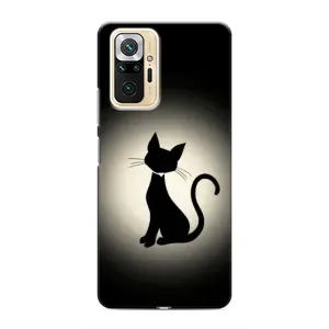 Чохол з принтом для Xiaomi Redmi Note 10 Pro (AlphaPrint) Модні коти (Силует котика)