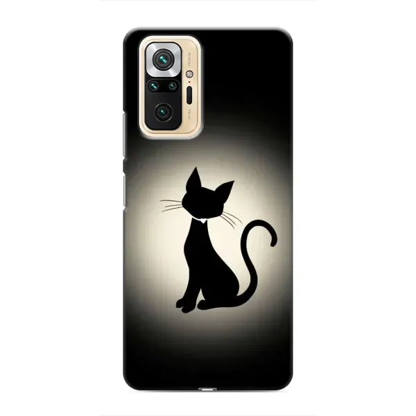 Чохол з принтом «Силует котика» для Xiaomi Redmi Note 10 Pro