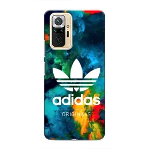 Чехлы Адидас для Xiaomi Redmi Note 10 Pro (AlphaPrint) (Яркий Адидас)