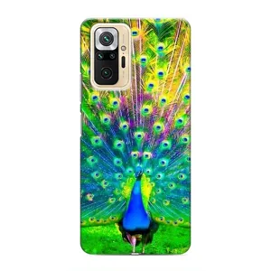 Чохол з пташками на Xiaomi Redmi Note 10 Pro (VPrint) (Яскравий Павлин)