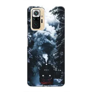 Новогодние, Праздничные Чехлы для Xiaomi Redmi Note 10 Pro - 2024 год (Зимний поезд)