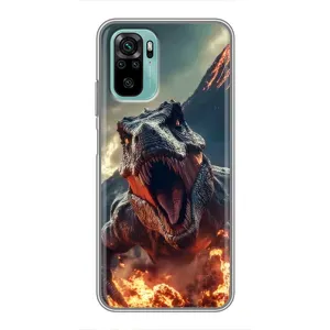 Чохол з картинкою 'Хижаки' для Xiaomi Redmi Note 10 (Вогняний динозавр)